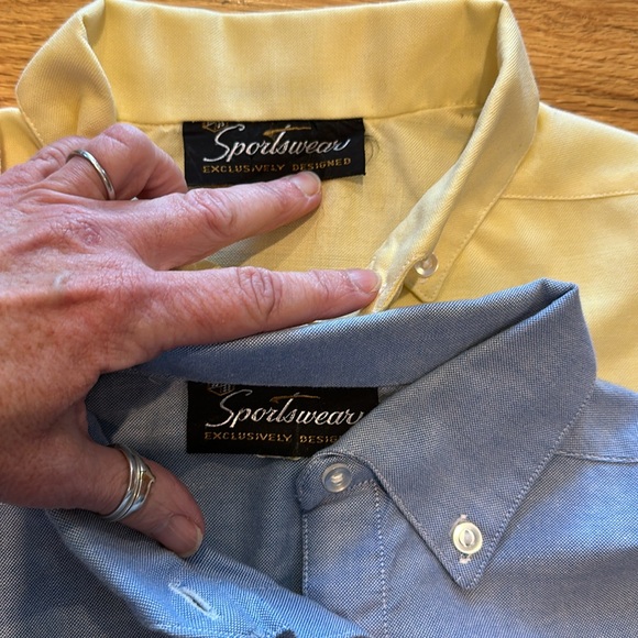 Vintage dickey shirt collars-pink, blue, and yellow - Picture 2 of 4